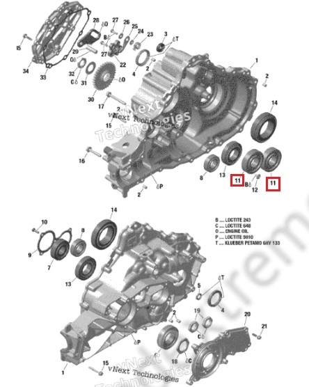 Шарикоподшипник — Редуктор 1 — для Can-Am — для CAN-AM Defender XT HD11