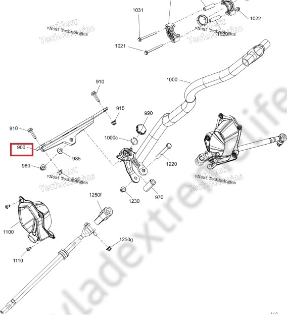 Опора рулевой колонки — Рулевое управление, для Ski-Doo