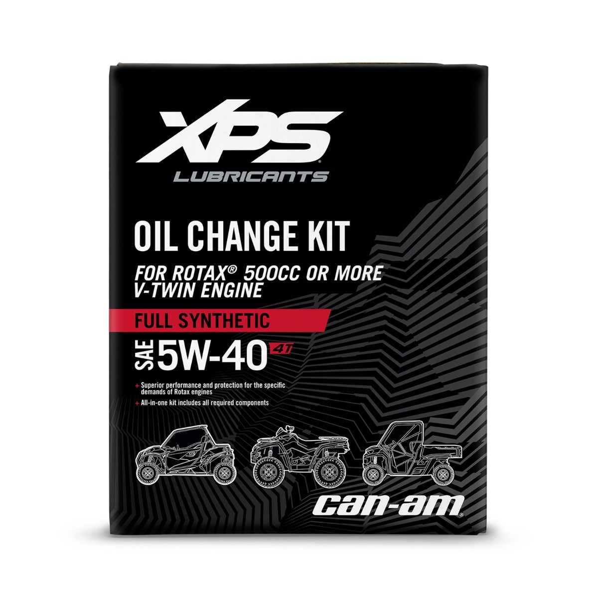 Комплект для замены полностью синтетического масла XPS 4T 5W-40 для Rotax 500 Двигатель V-Twin объемом куб.см или более*