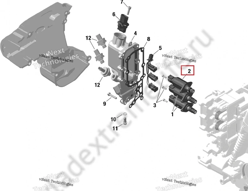 Электромагнитный клапан — Редуктор Hydraulic Housing