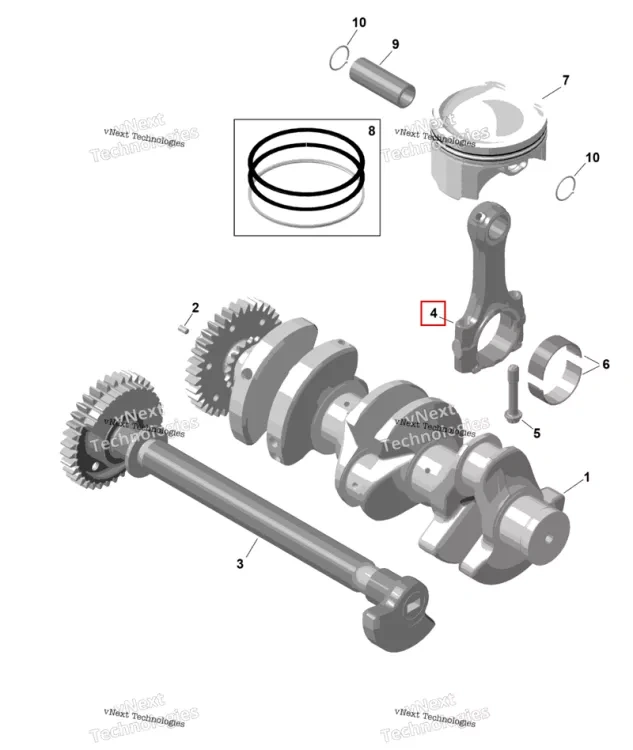 Шатун в сборе — Коленвал и поршни, для Sea-Doo