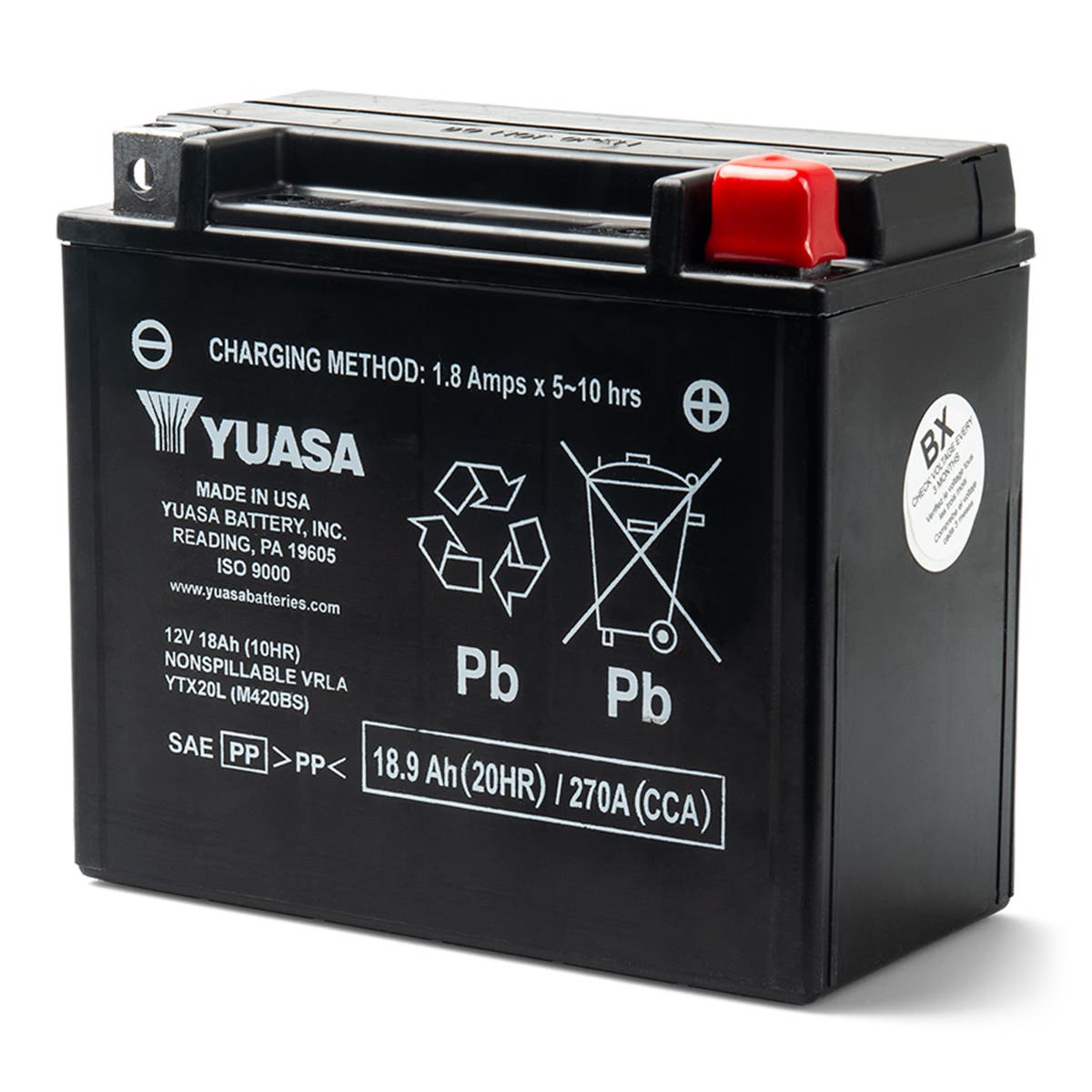 Аккумулятор Yuasa — YTX20L — AGM, активирован на заводе*