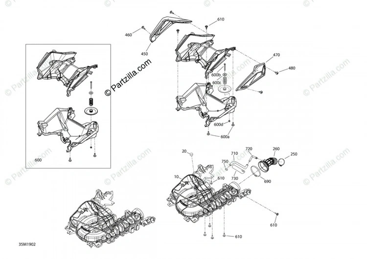 Вентиляционный шланг — Впускная система — для Ski-Doo, Ski-Doo — для SKI-DOO EXPEDITION SE 900 ACE